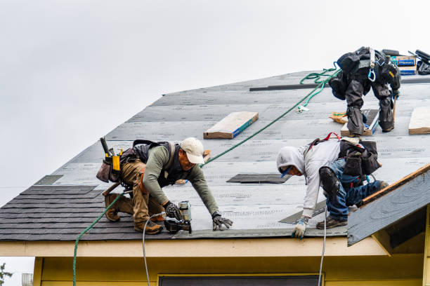 Professional Gutter Installation technician working in Platte City, MO